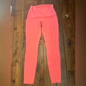 Lululemon Coral Pink High-Rise Leggings Size 8